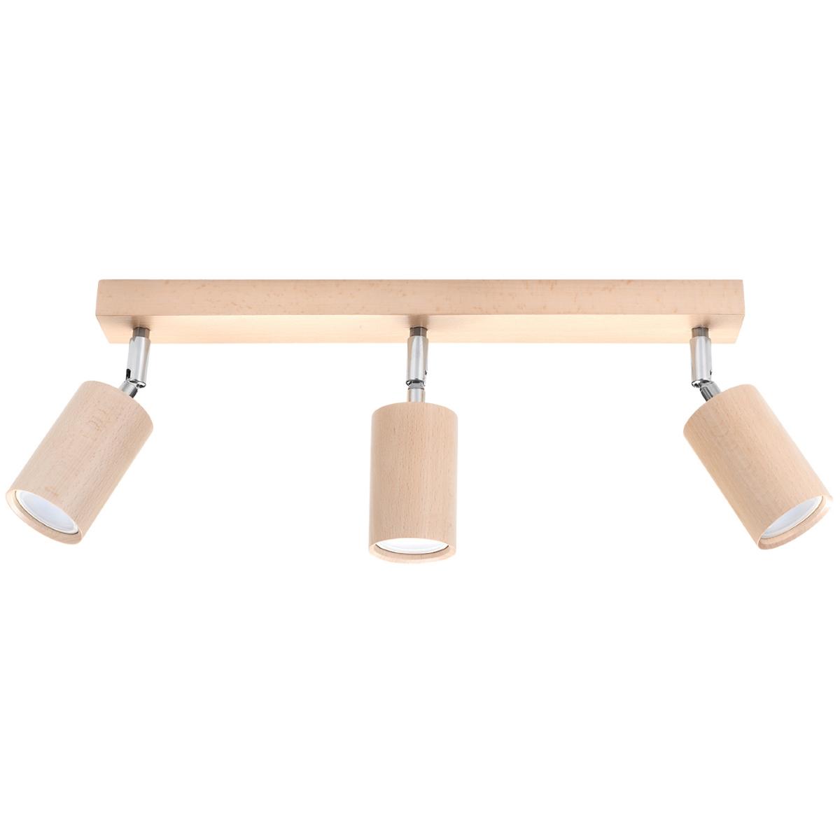 Sollux Lámpara de techo BERG 3 madera natural 