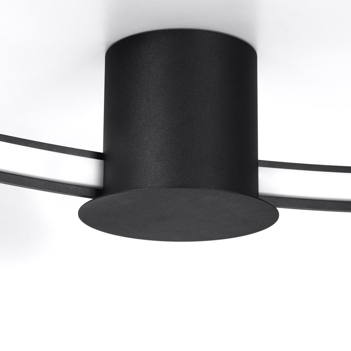 Sollux Plafón RIO 55 negro 3000K 3000K