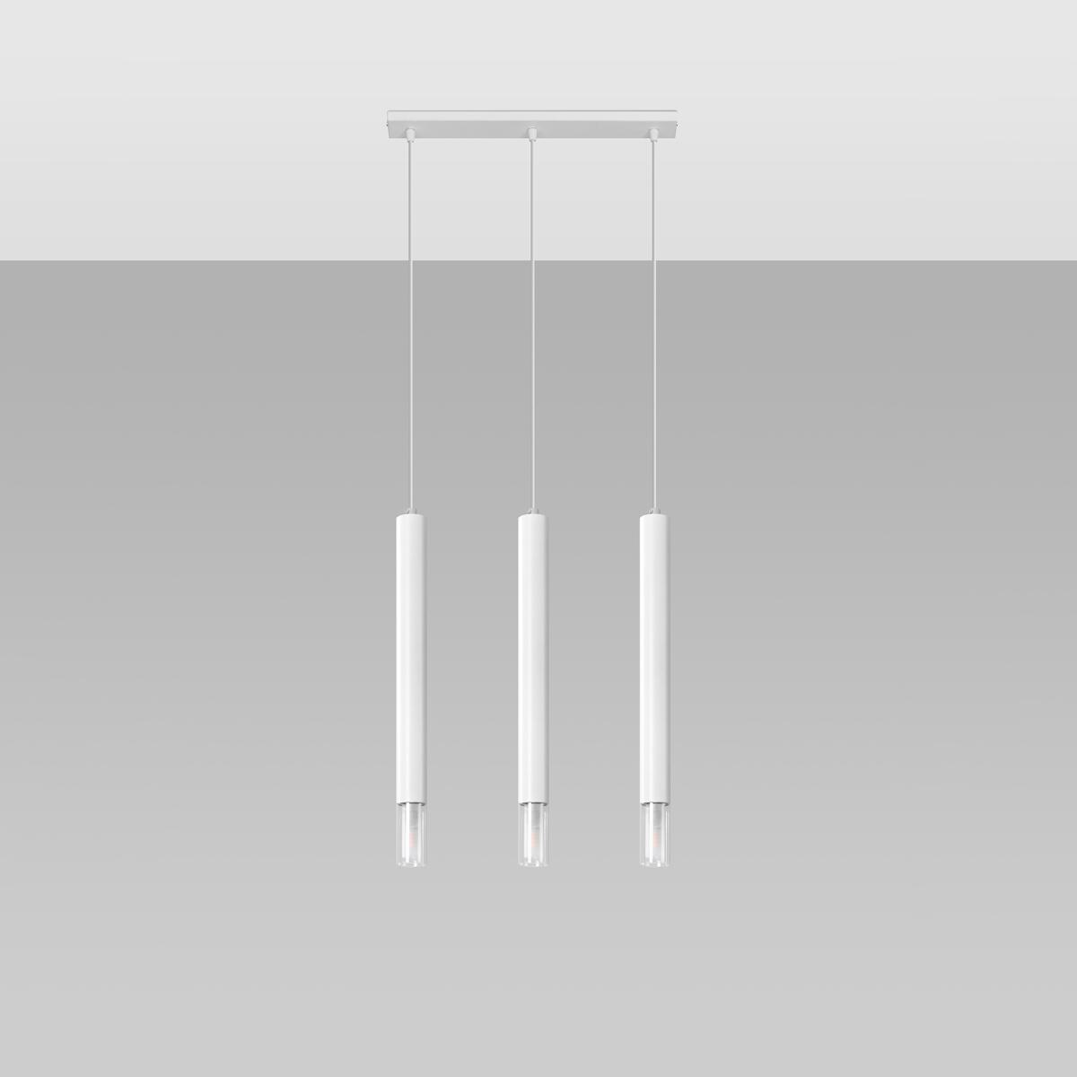 Sollux Lámpara colgante WEZYR 3 blanca 