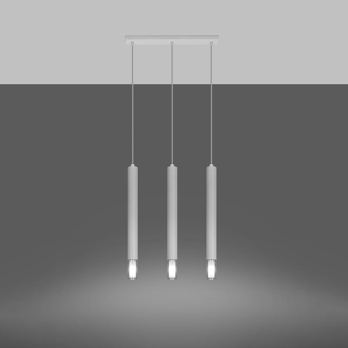 Sollux Lámpara colgante WEZYR 3 blanca 