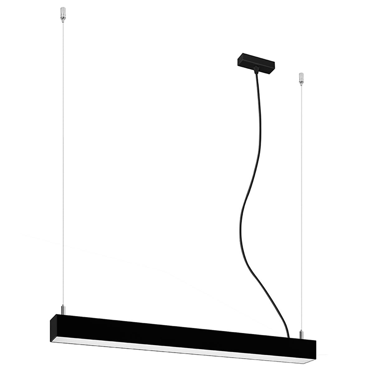 Sollux Lámpara colgante PINNE 67 negro 4000K