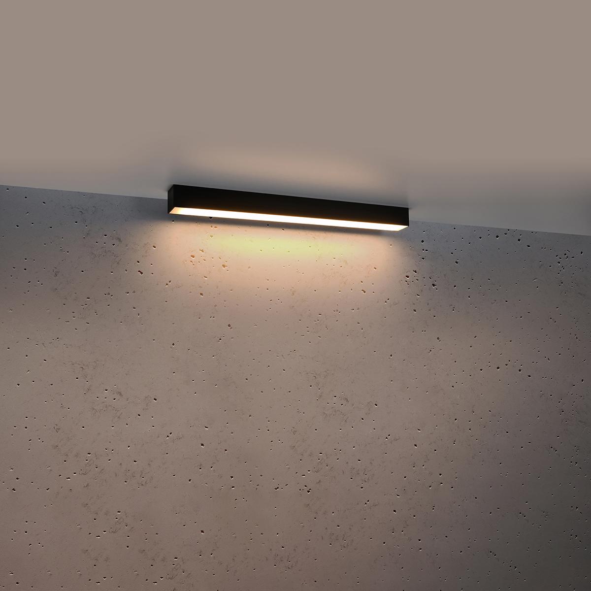 Sollux Lámpara de techo PINNE 67 negro 3000K