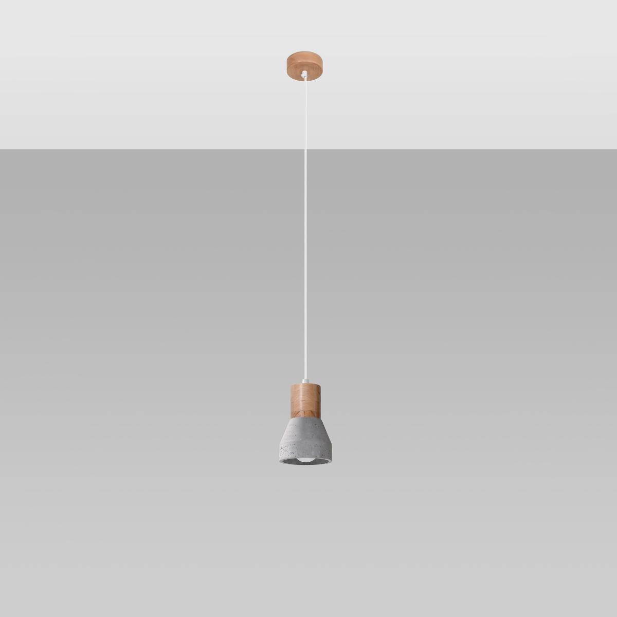 Sollux Lámpara colgante QUBIC gris 