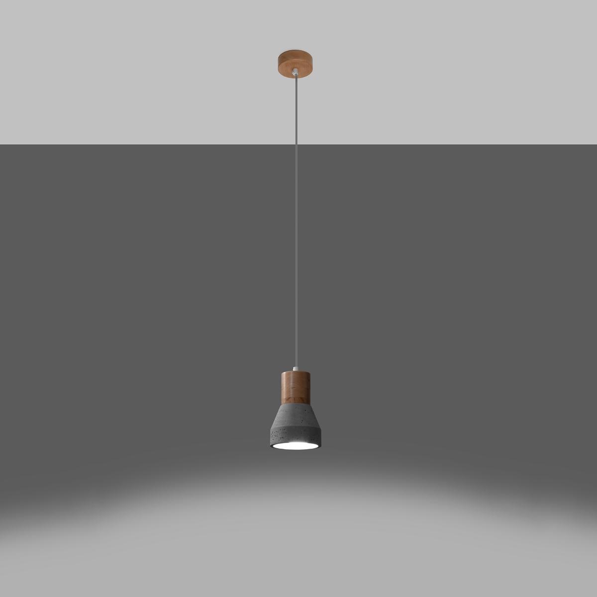 Sollux Lámpara colgante QUBIC gris 