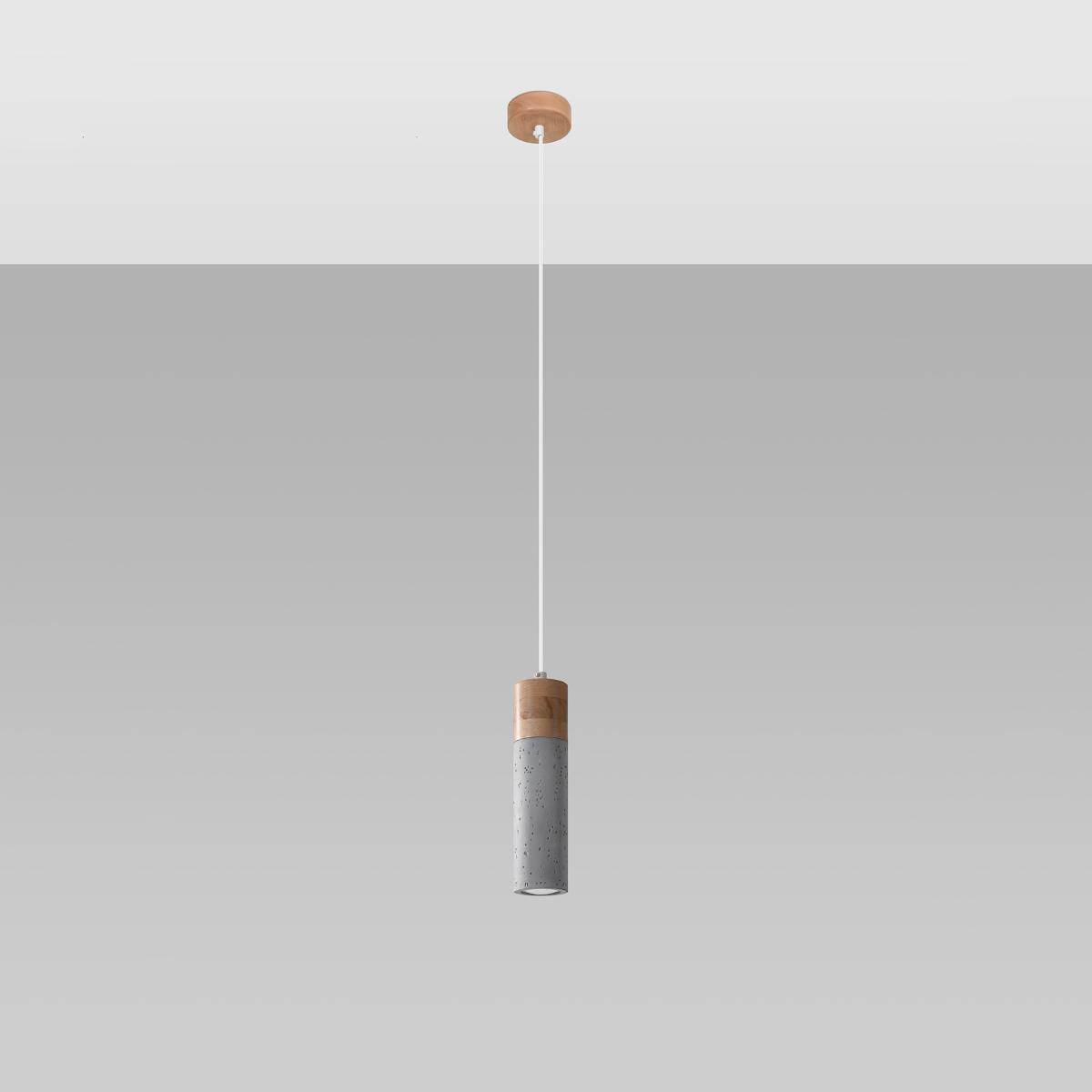 Sollux Lámpara colgante ZANE 1 gris 