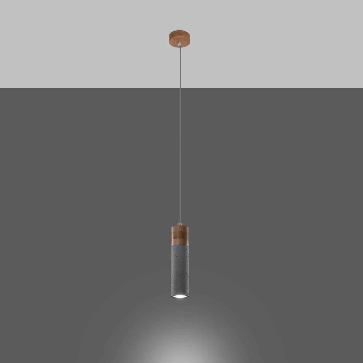 Sollux Lámpara colgante ZANE 1 gris 