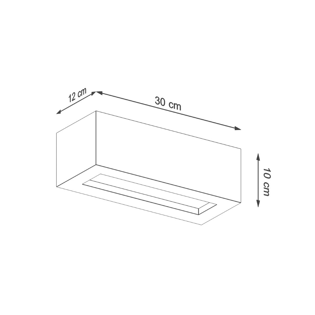 Sollux Lámpara de pared VEGA 30 hormigón 