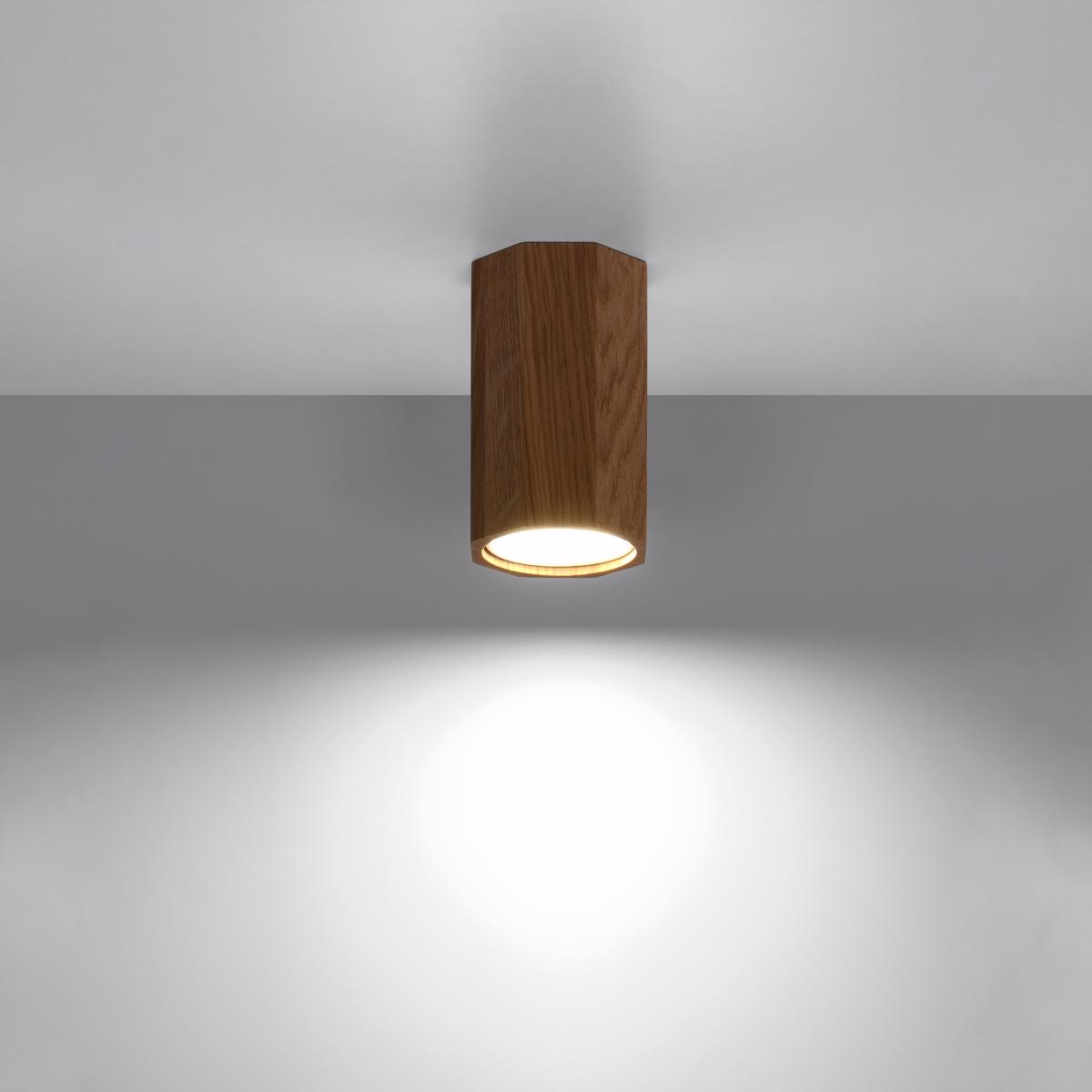 Sollux Lámpara de techo ZEKE 10 roble 