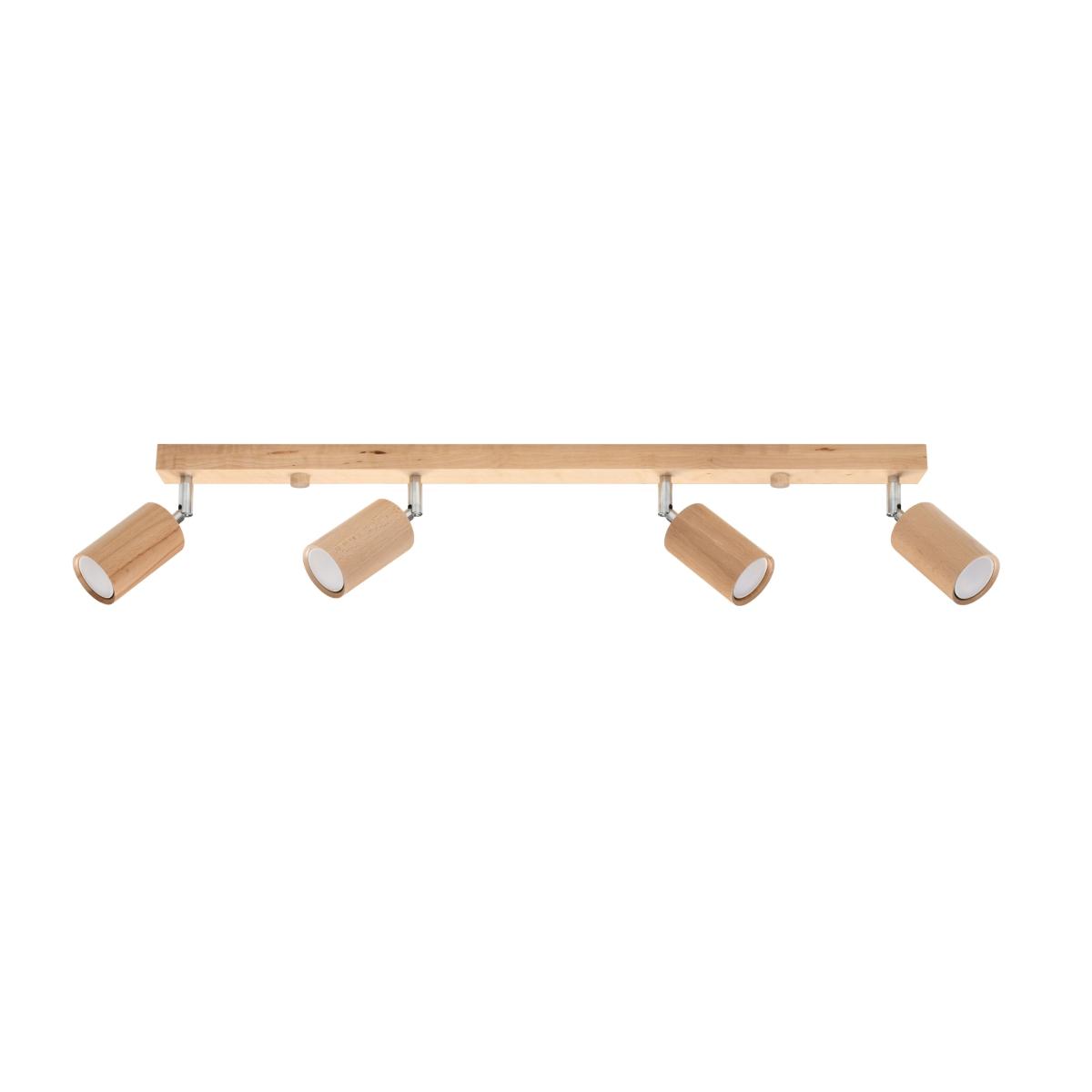 Sollux Lámpara de techo BERG 4 madera natural 