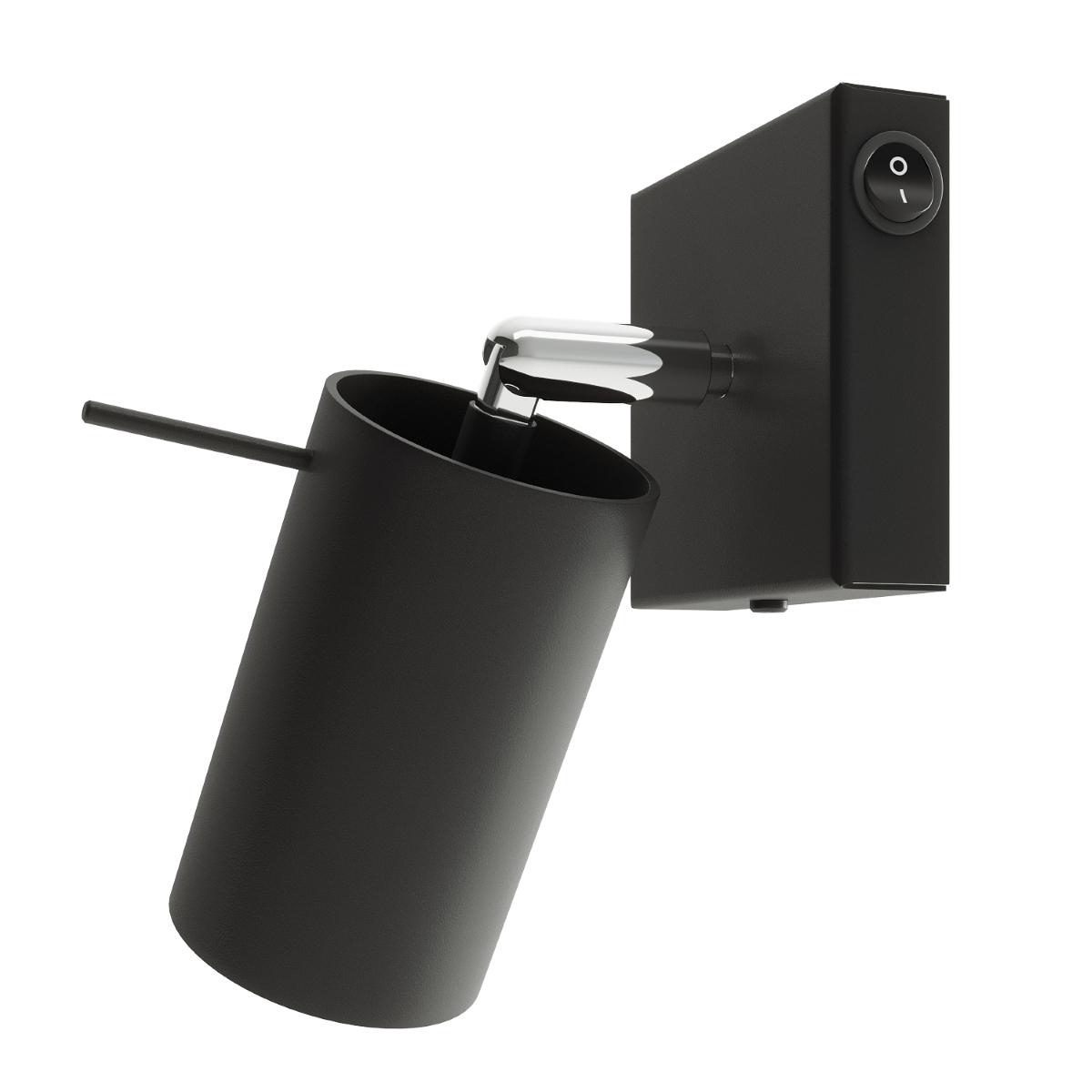 Sollux Aplique RING negro un interruptor 