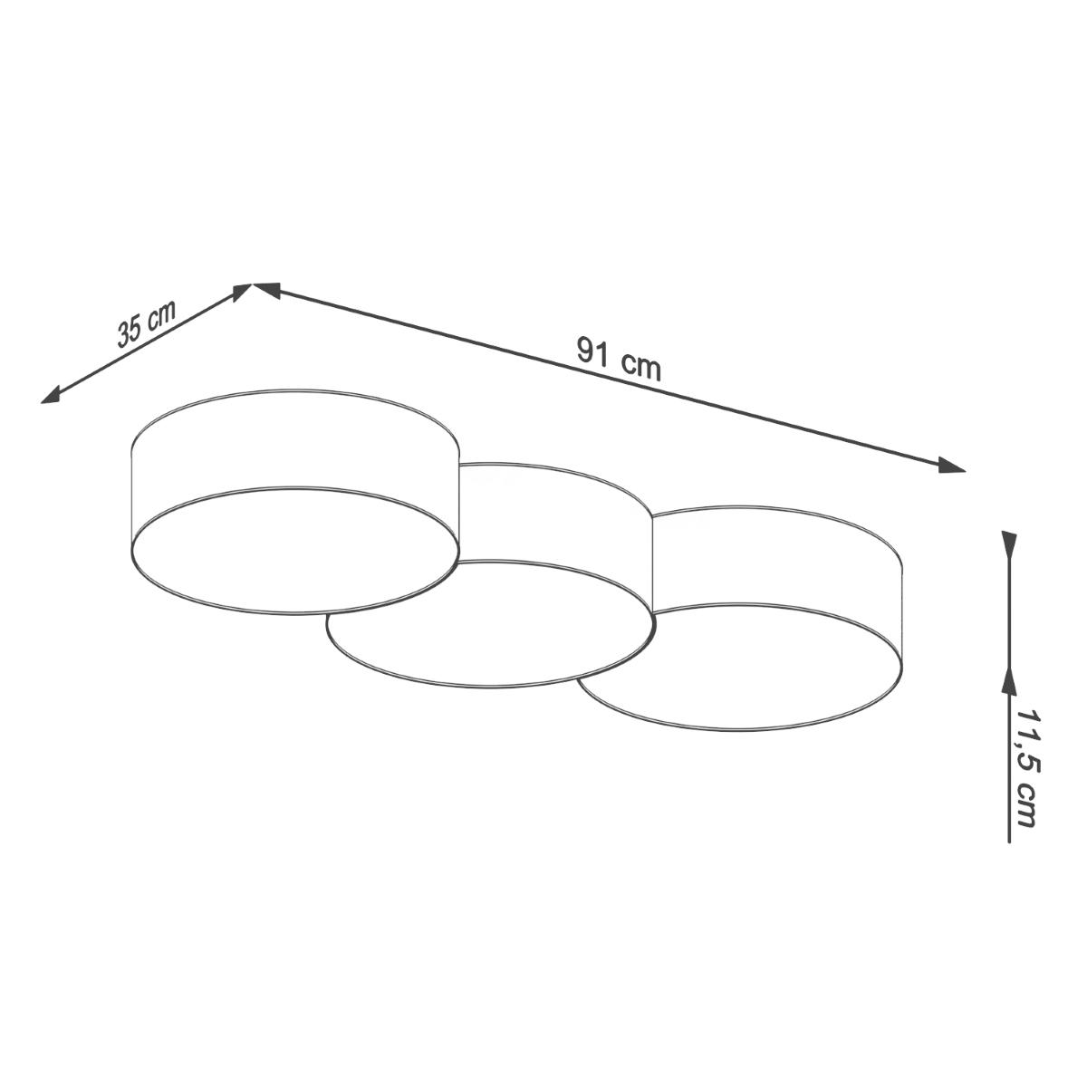 Sollux Plafón CIRCLE 3A blanco 