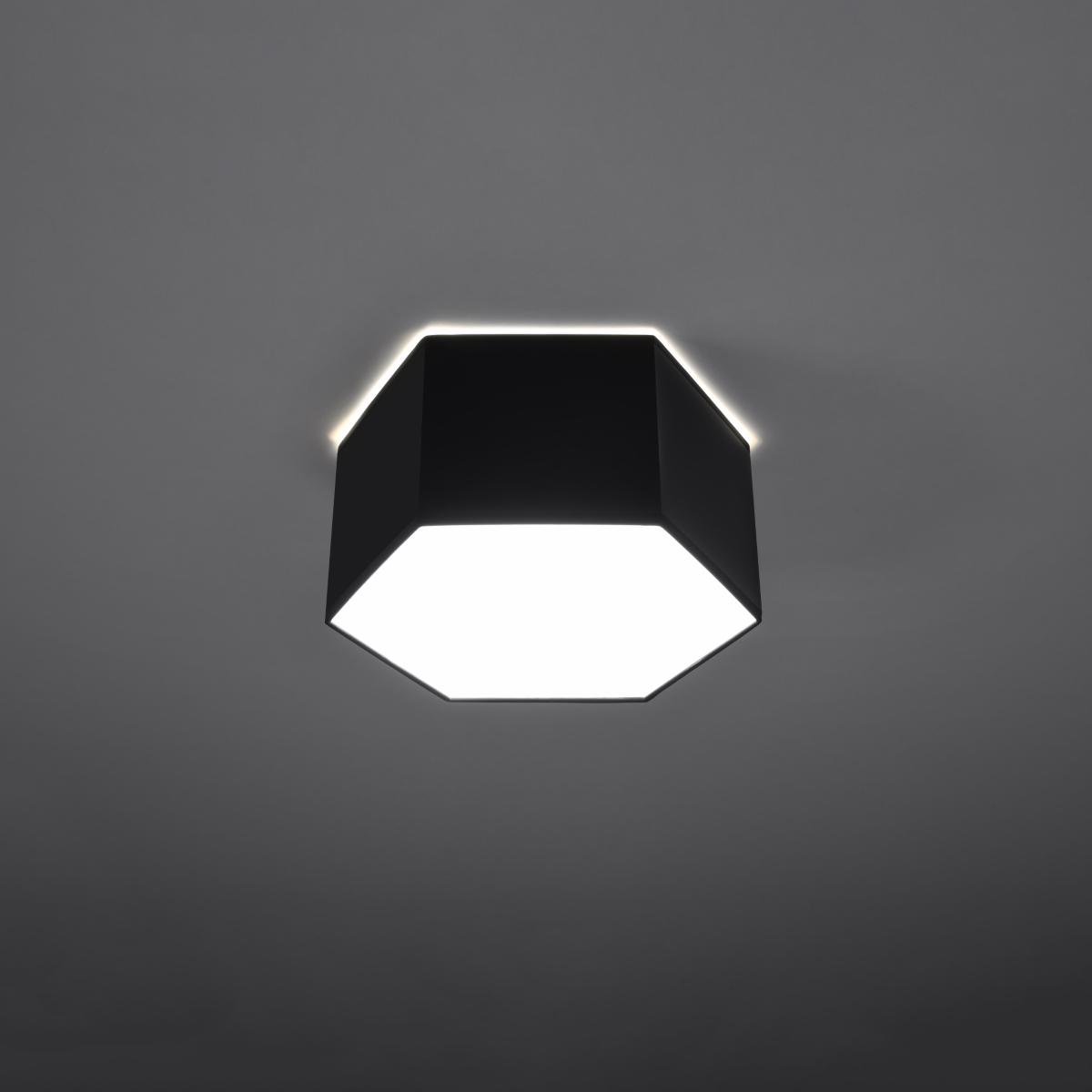 Sollux Lámpara de techo SUNDE 15 negra 