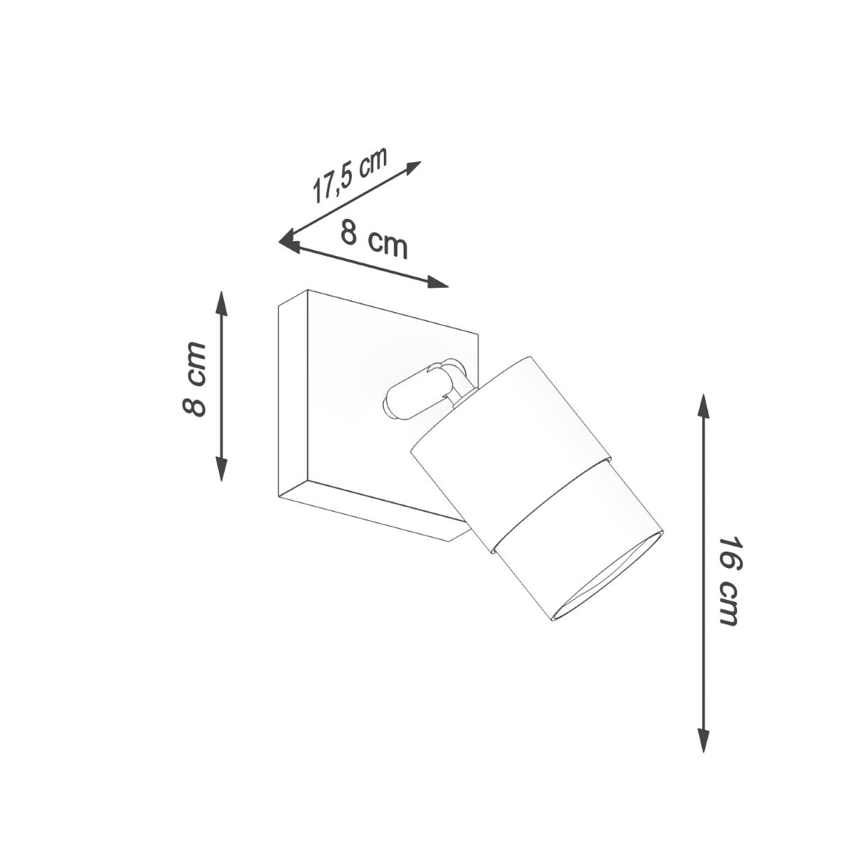 Sollux Aplique NERO negro/cromo 