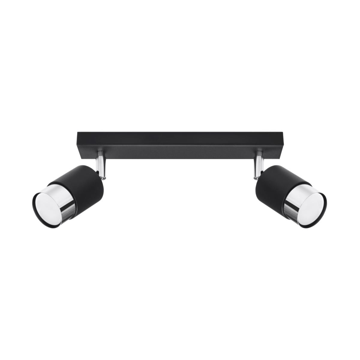Sollux Lámpara de techo NERO 2 negro/cromo 