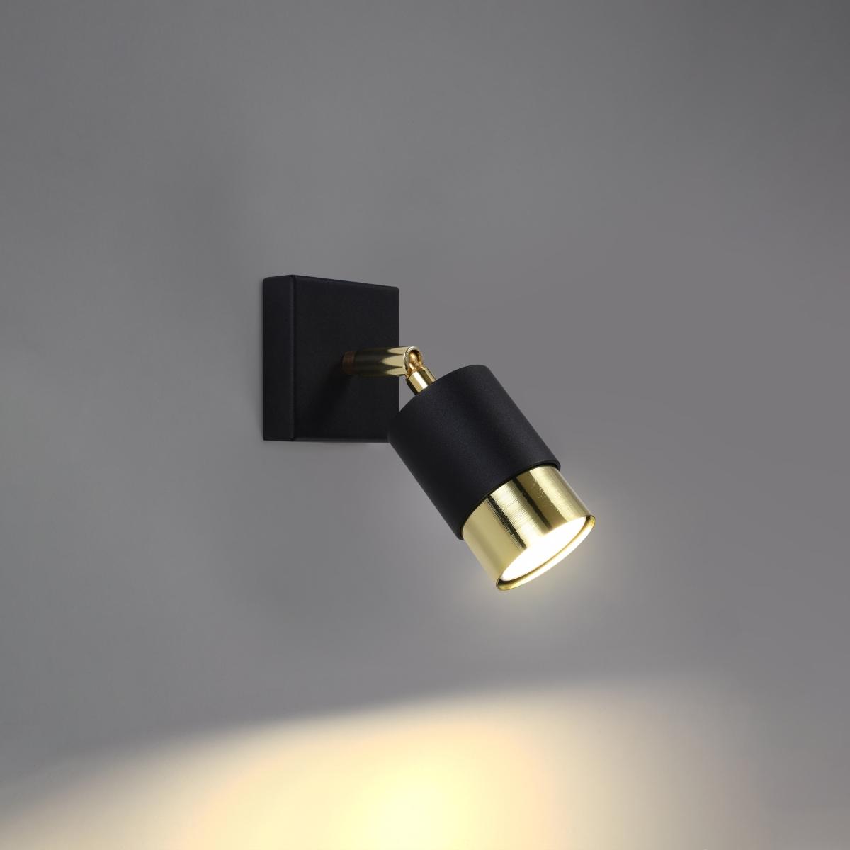 Sollux Aplique NERO negro/dorado 