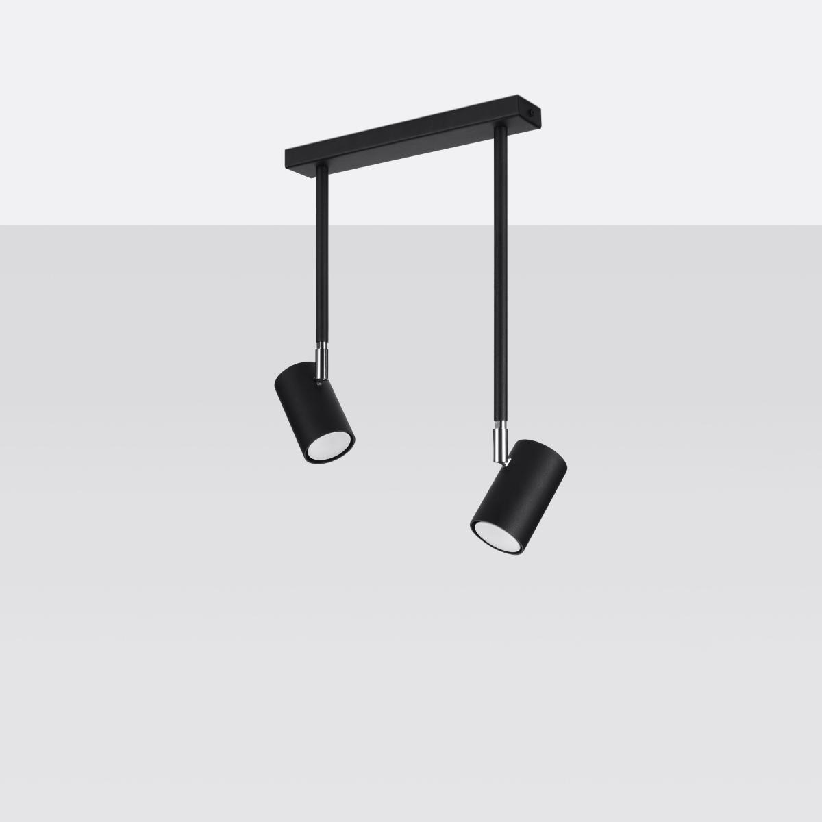 Sollux Lámpara de techo NORANO 2 negro 