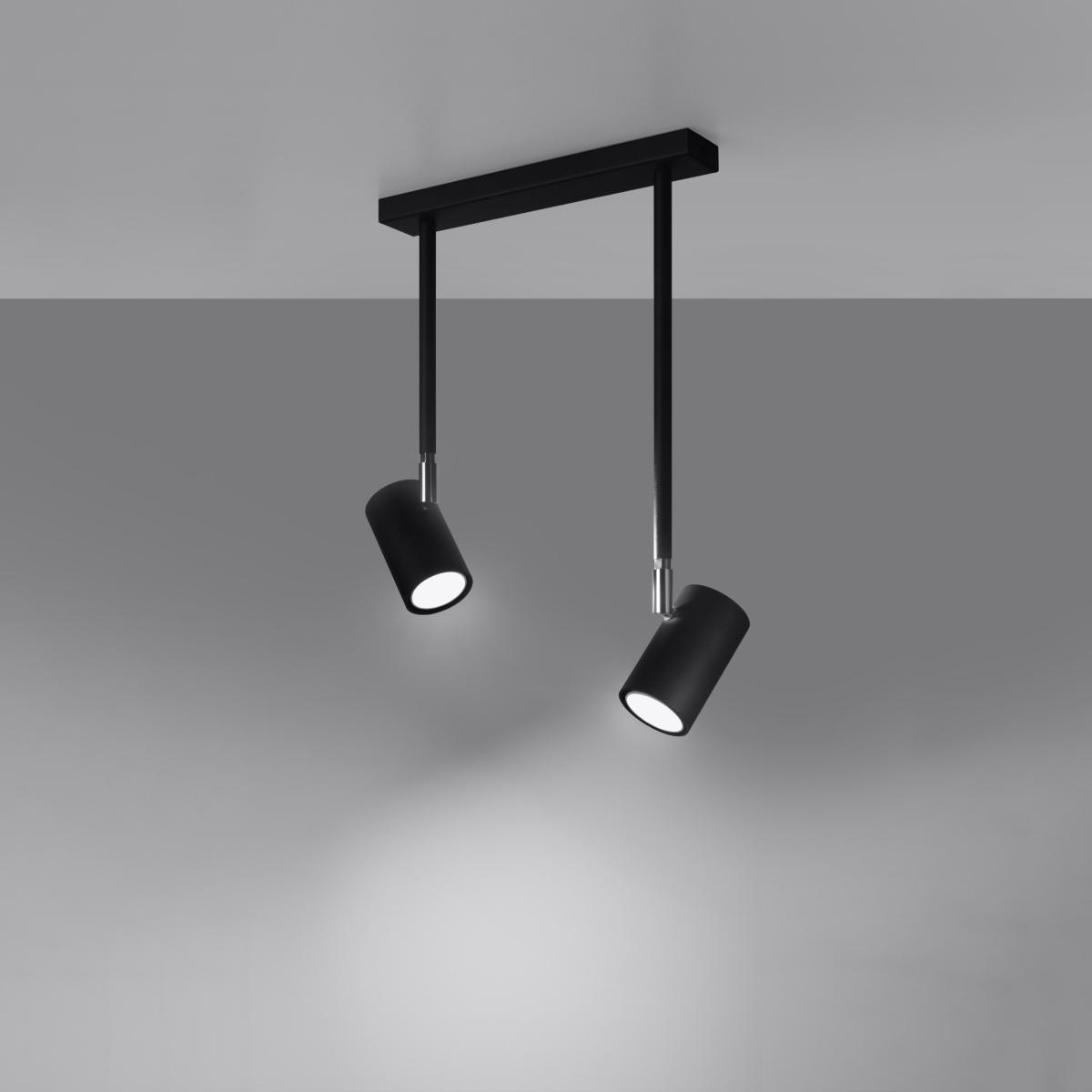 Sollux Lámpara de techo NORANO 2 negro 