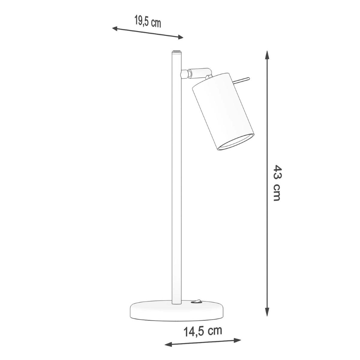 Sollux Lámpara de mesa RING negra 