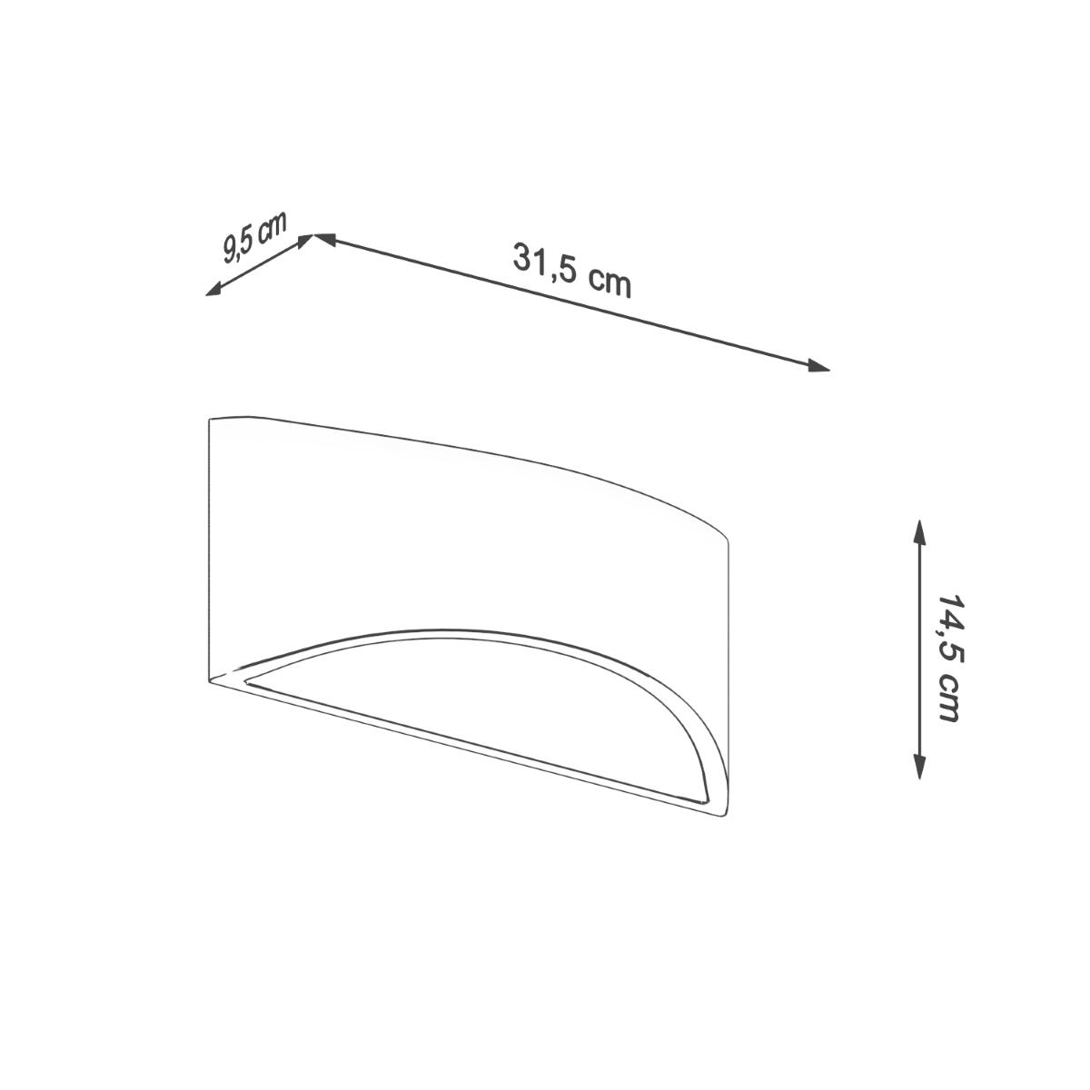 Sollux Aplique barnizado VIXEN blanco brillo 