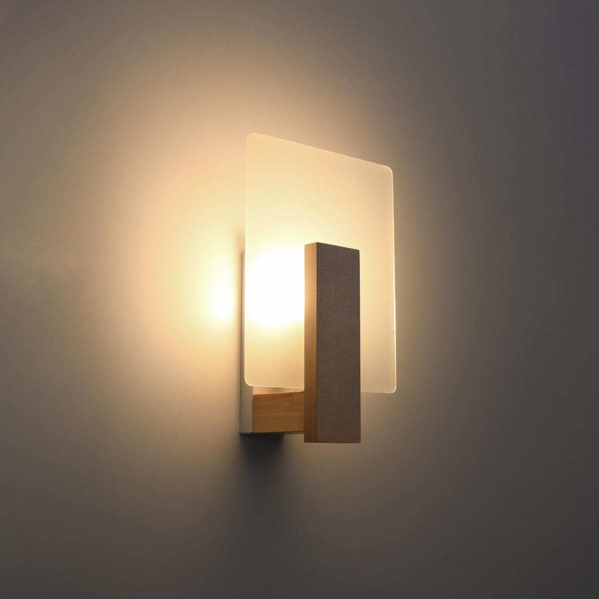 Sollux Aplique LAPPO madera natural 