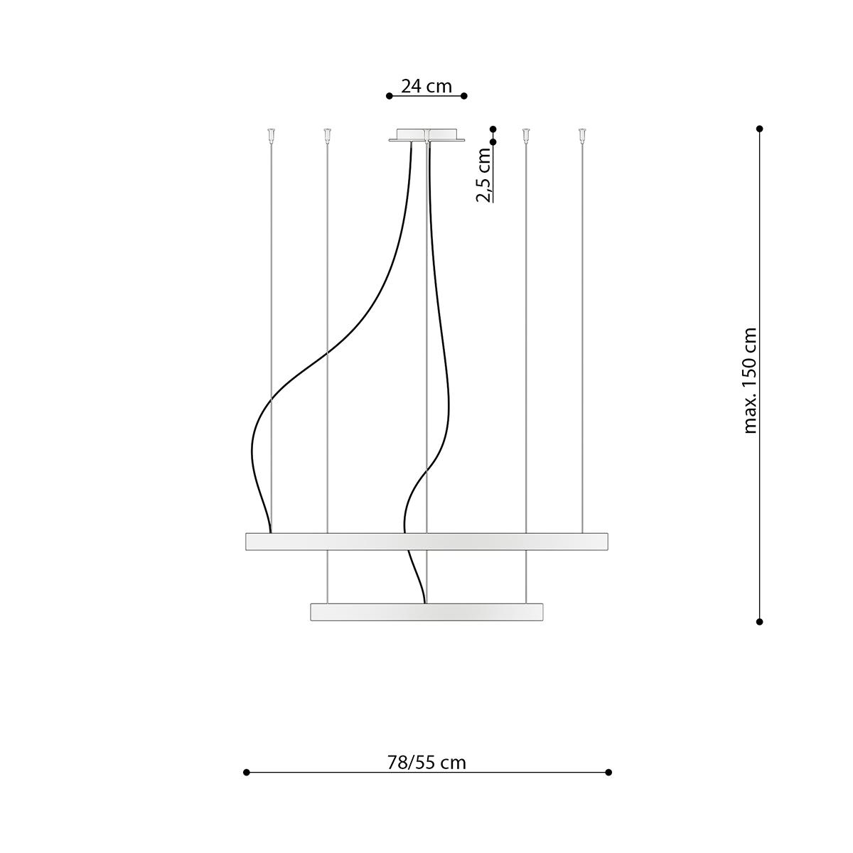 Sollux Lámpara RIO 2 55/78 LED blanco 3000K 3000K