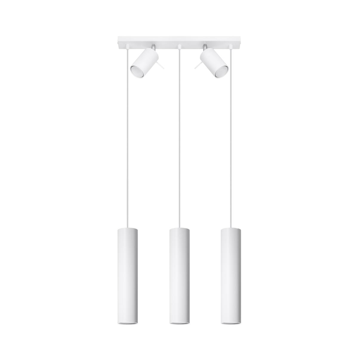Sollux Lámpara colgante RING 3 blanca 