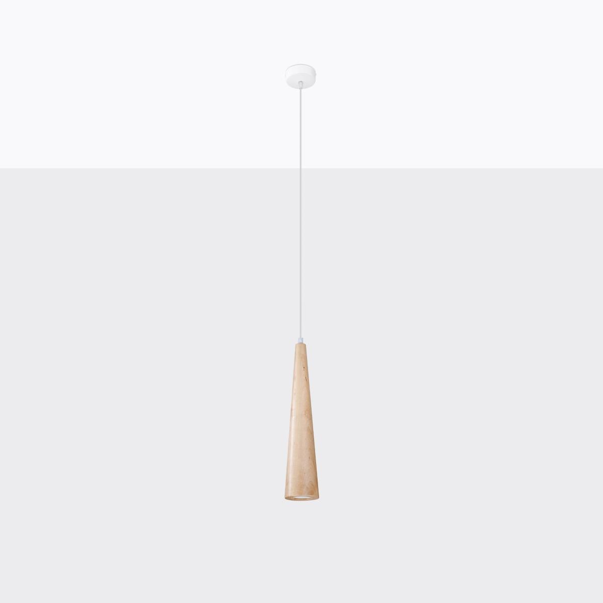 Sollux Lámpara colgante SULA 1 madera natural 