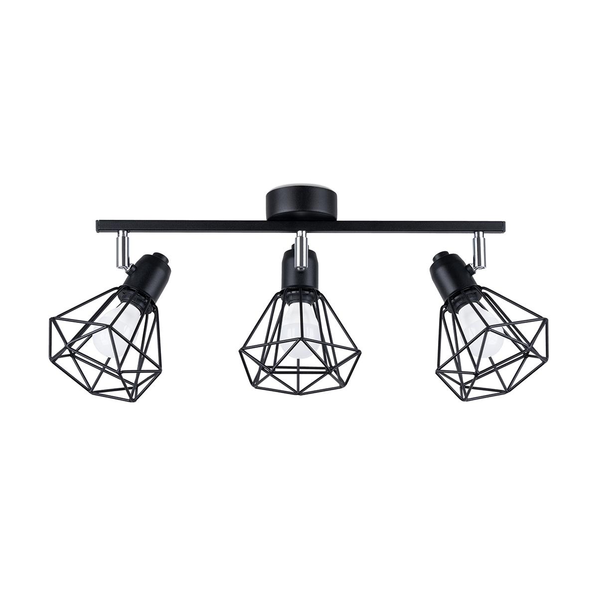 Sollux Lámpara de techo ARTEMIS 3 negro 