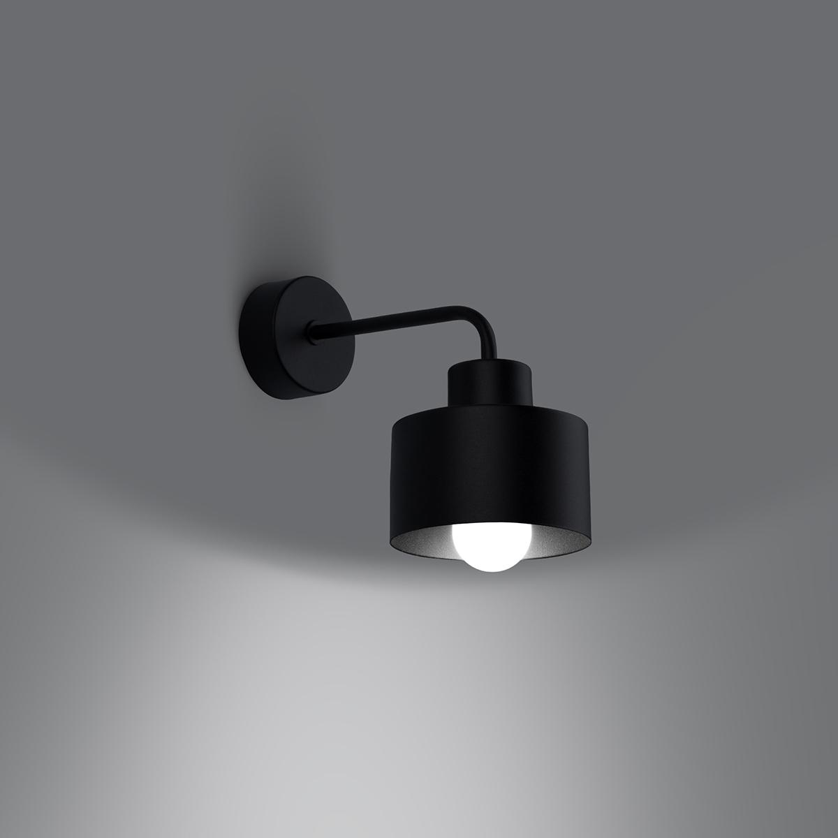 Sollux Aplique SAVAR 1 negro 