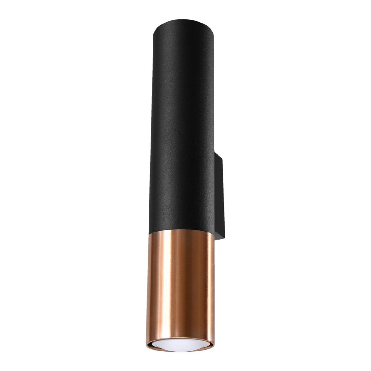 Sollux Aplique LOOPEZ negro/cobre 