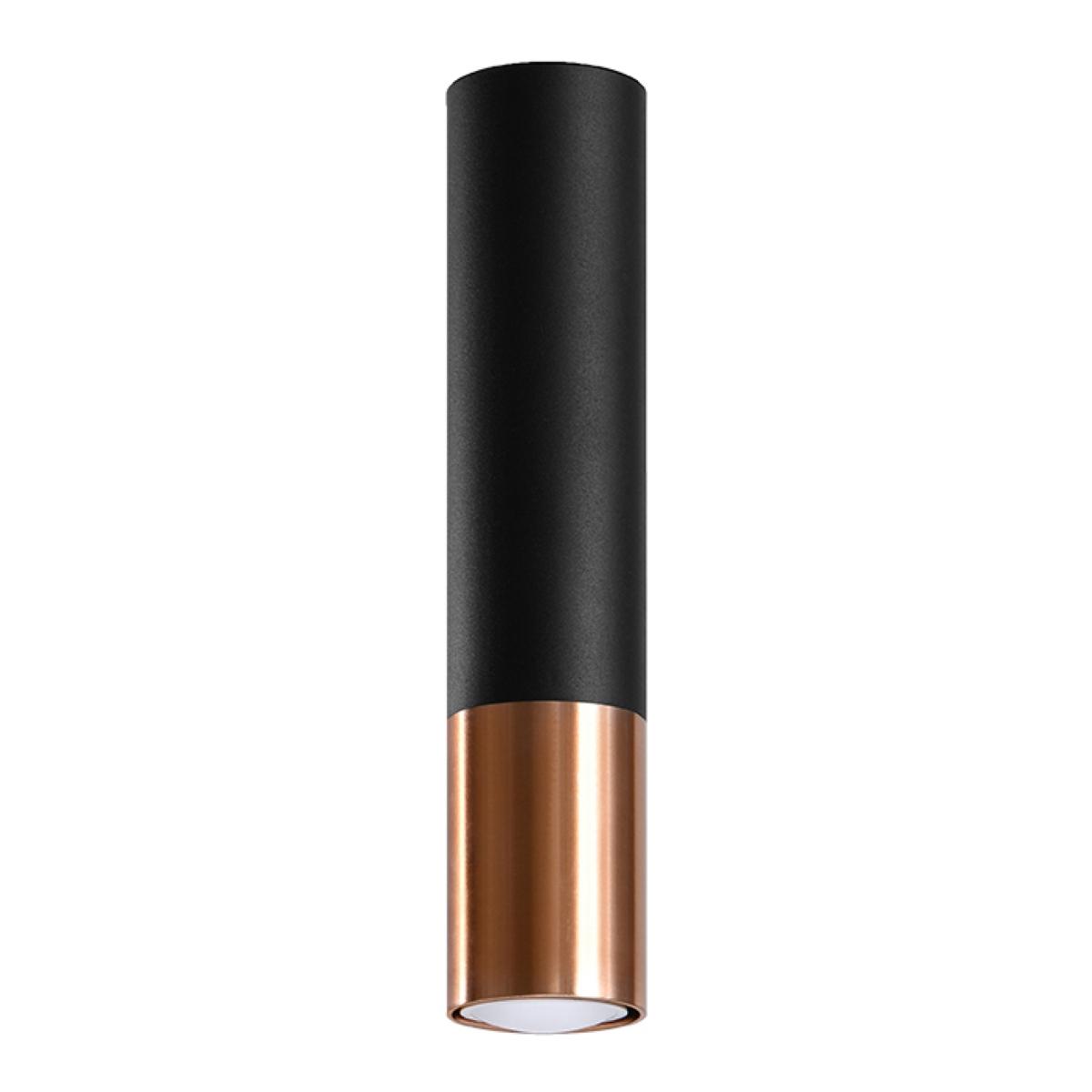 Sollux Lámpara de techo LOOPEZ negro/cobre 