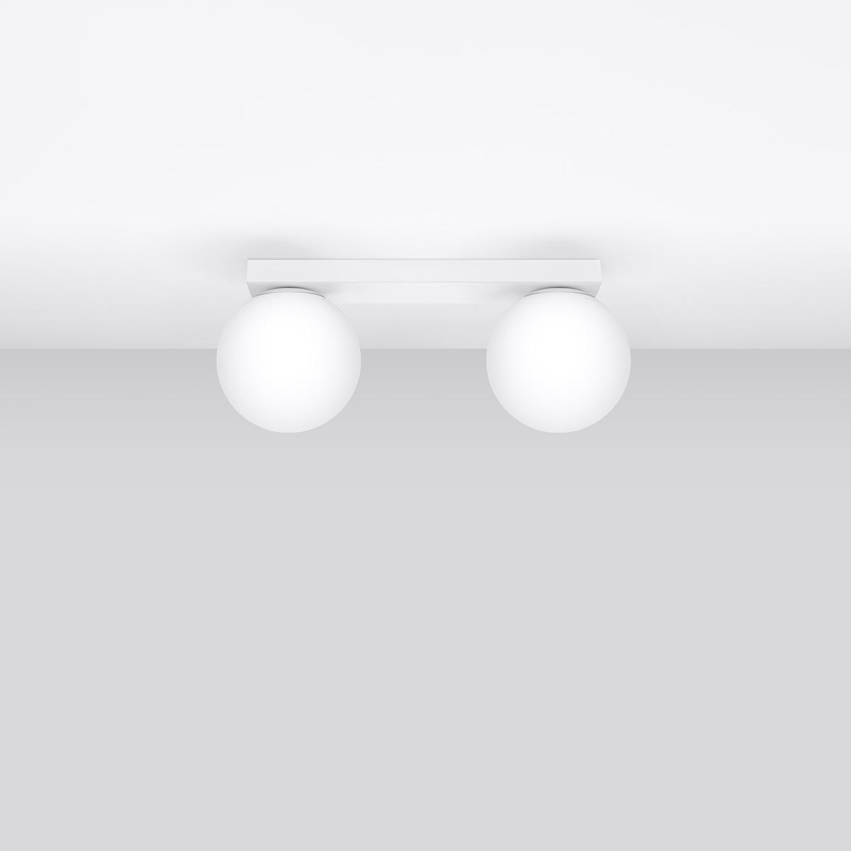 Sollux Lámpara de techo YOLI 2 blanca 