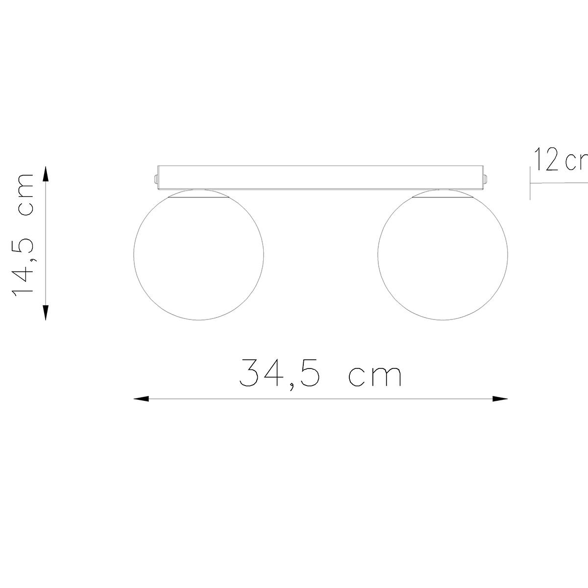 Sollux Lámpara de techo YOLI 2 blanca 