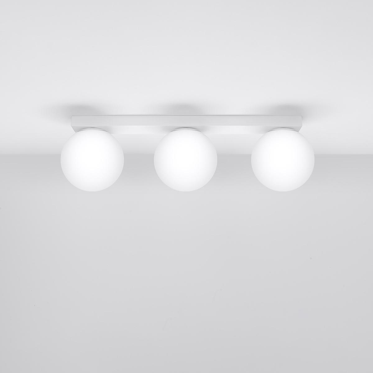Sollux Lámpara de techo YOLI 3 blanca 