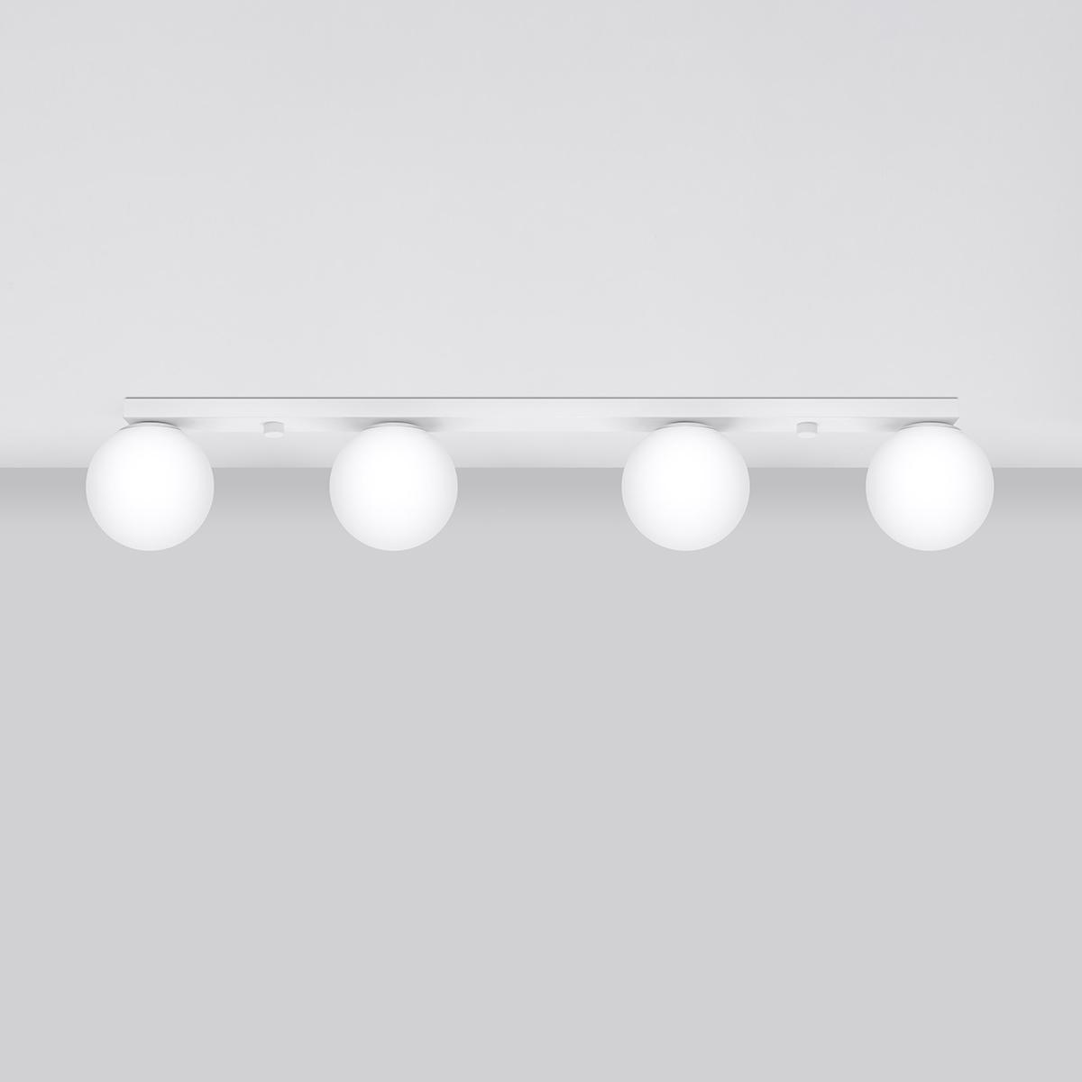 Sollux Lámpara de techo YOLI 4 blanca 