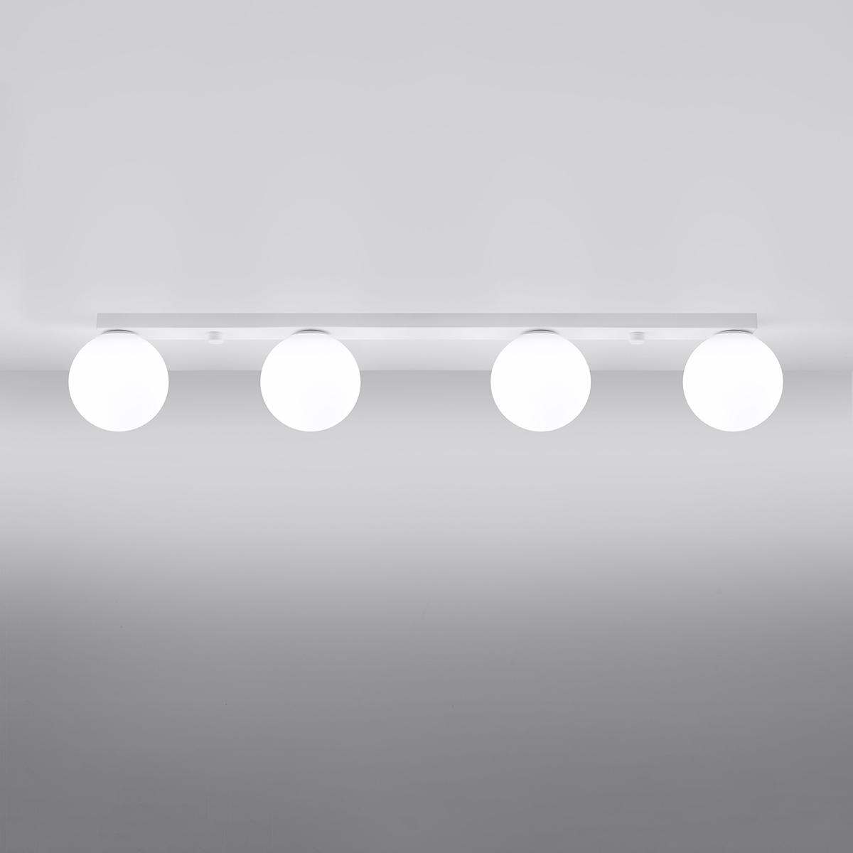 Sollux Lámpara de techo YOLI 4 blanca 