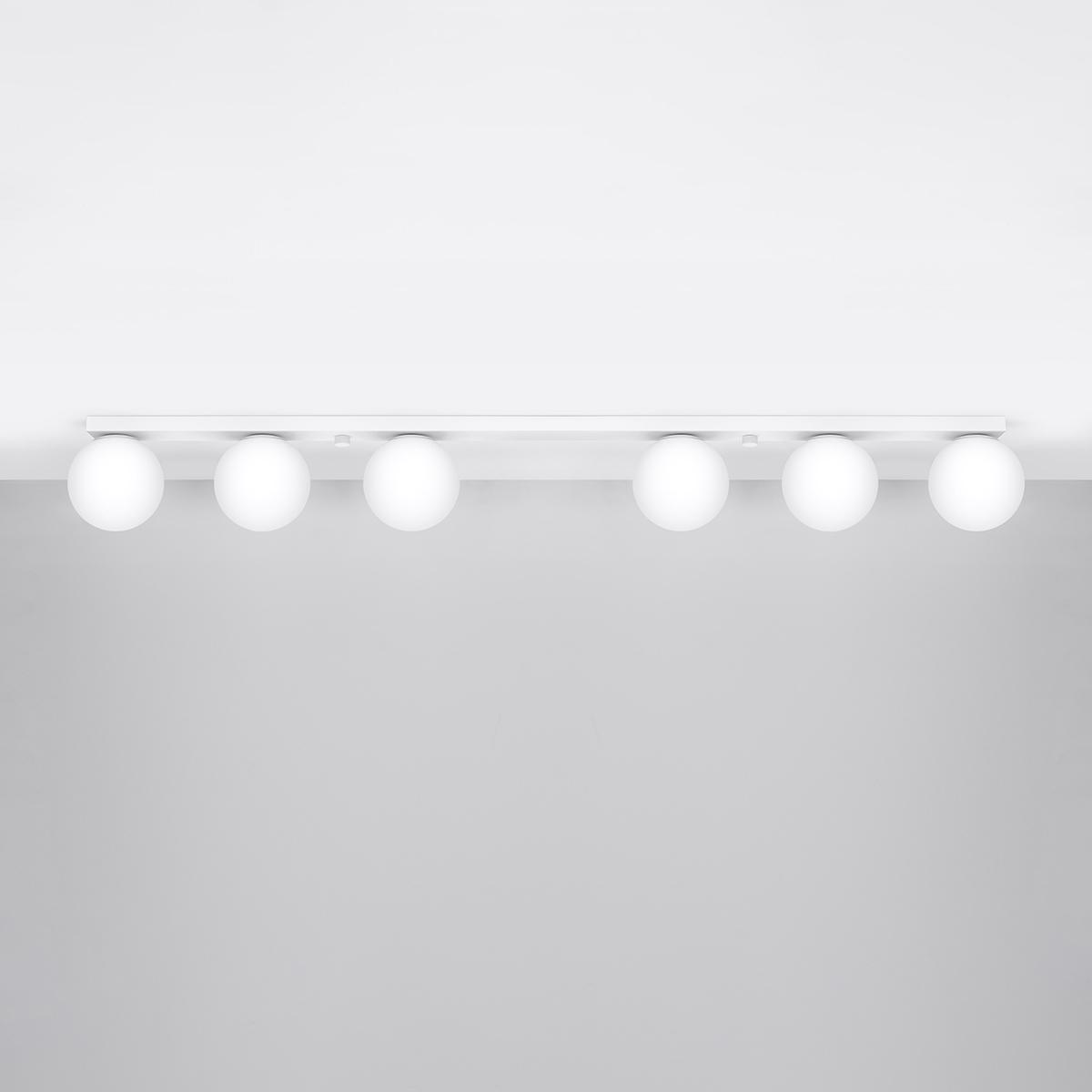 Sollux Lámpara de techo YOLI 6 blanca 