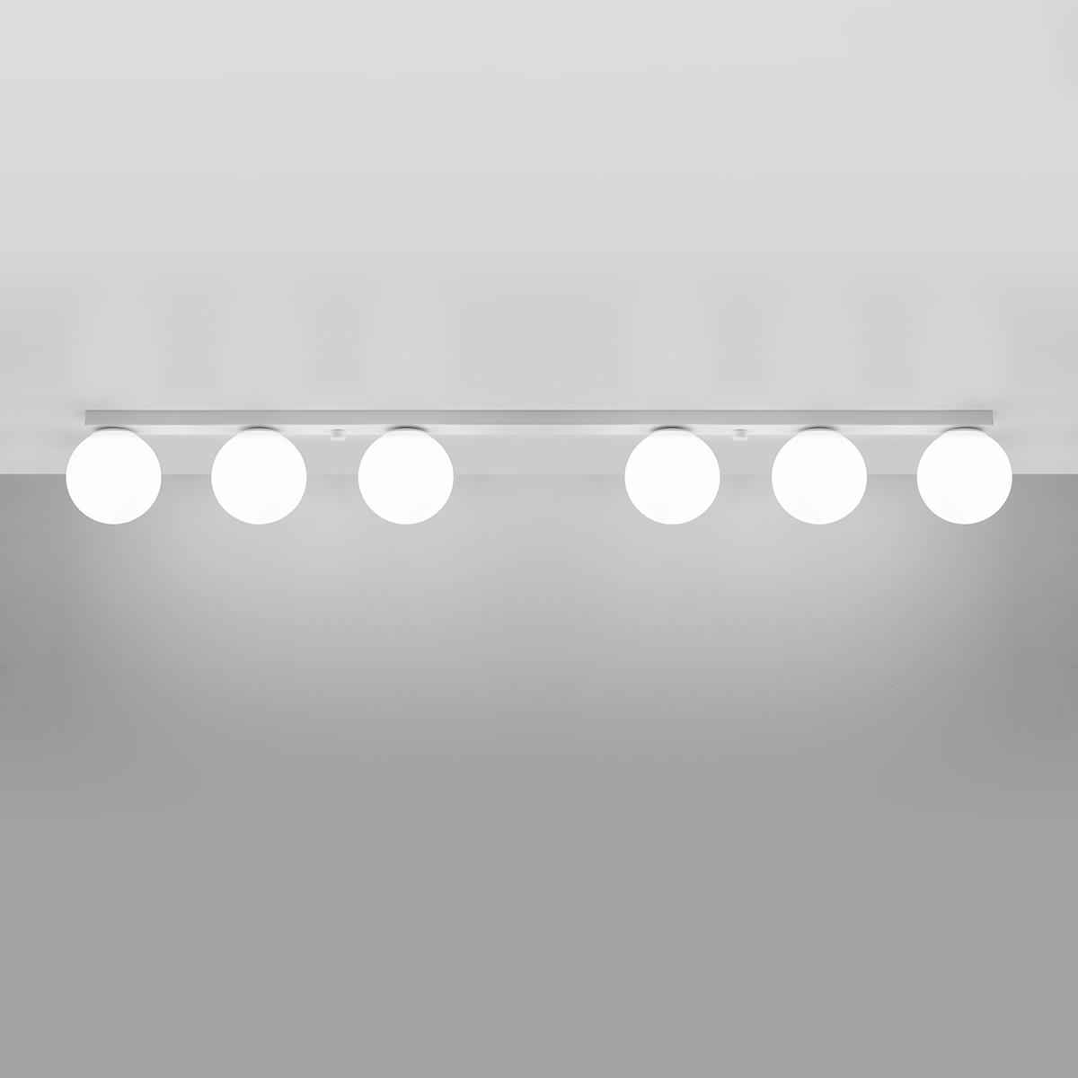 Sollux Lámpara de techo YOLI 6 blanca 