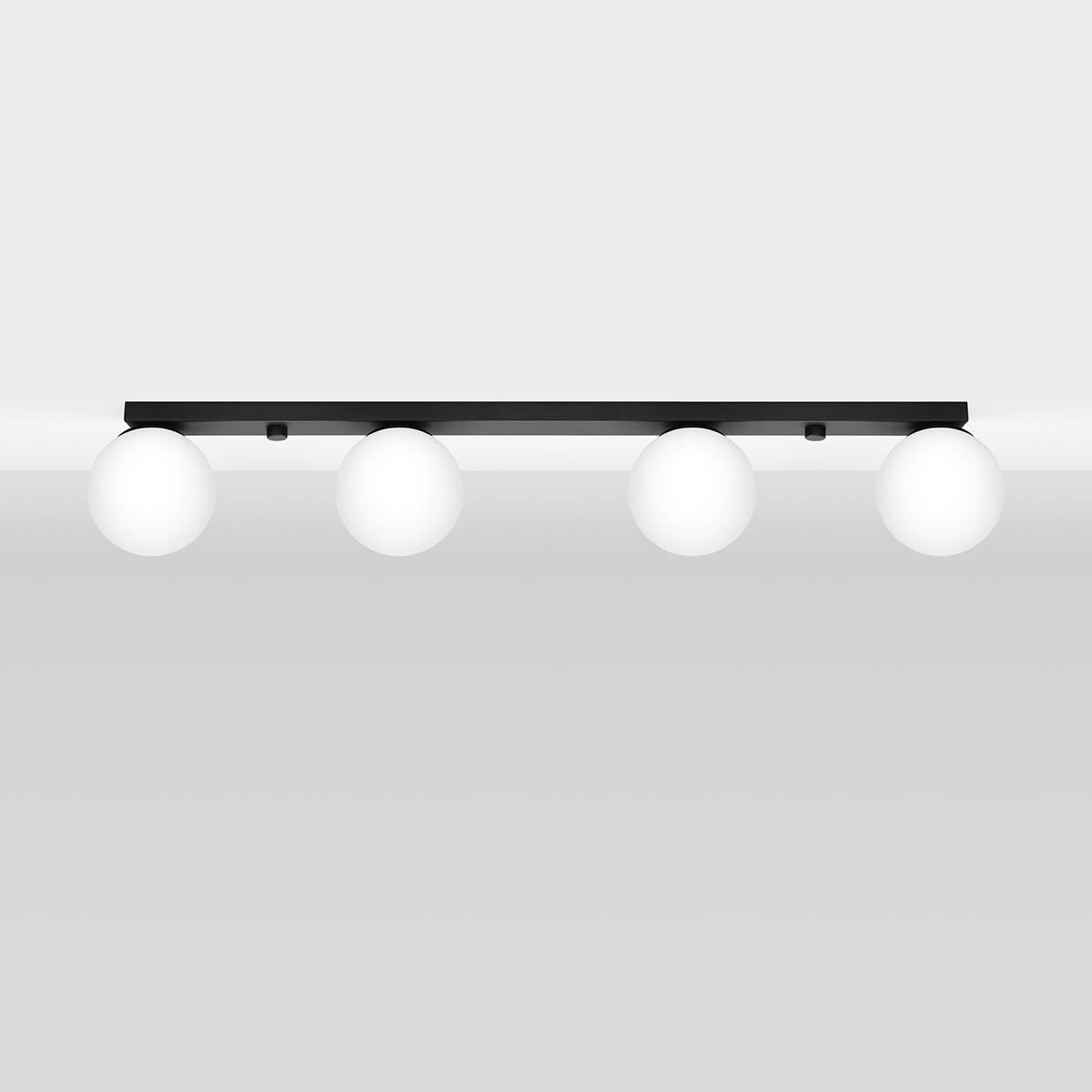 Sollux Lámpara de techo YOLI 4 negra 