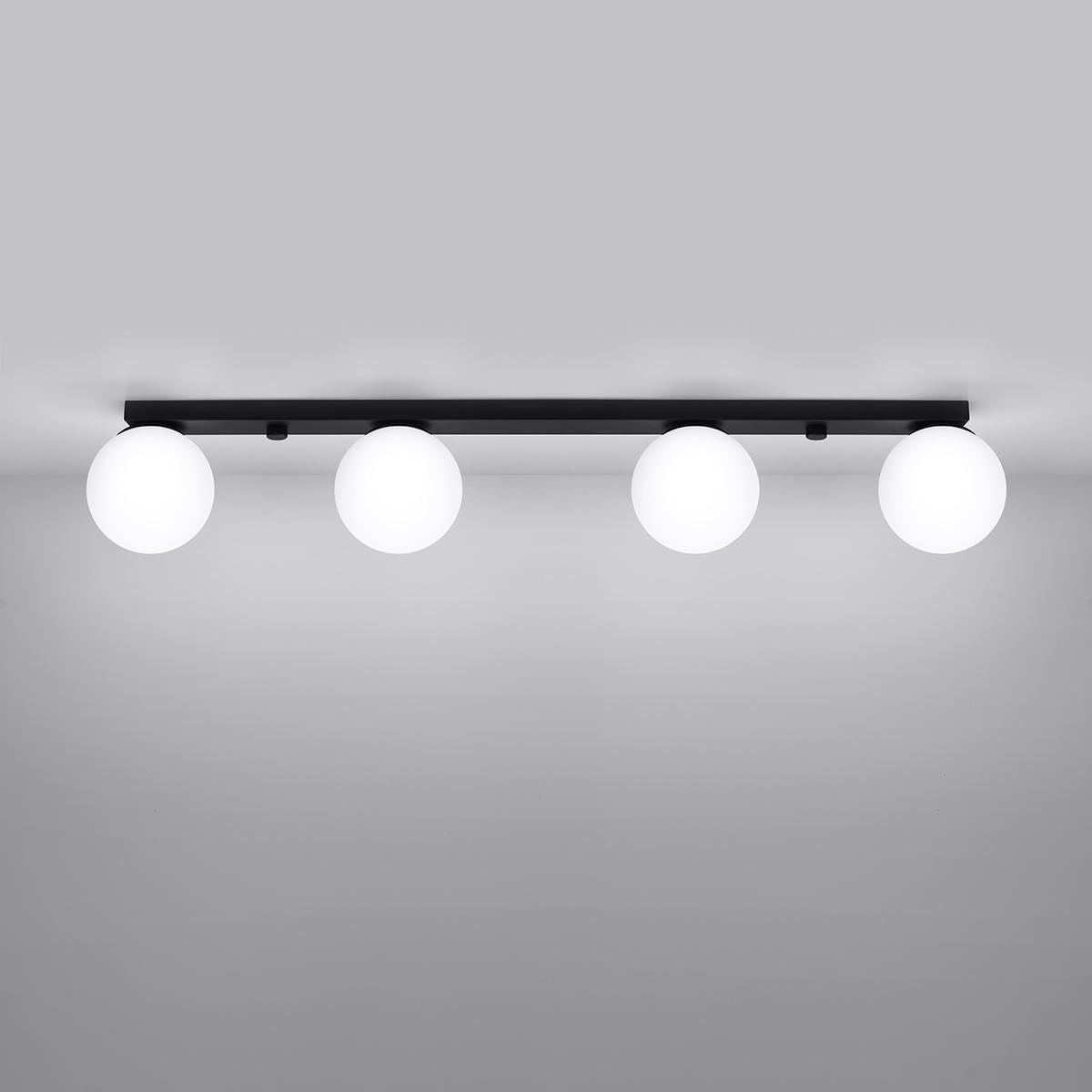 Sollux Lámpara de techo YOLI 4 negra 