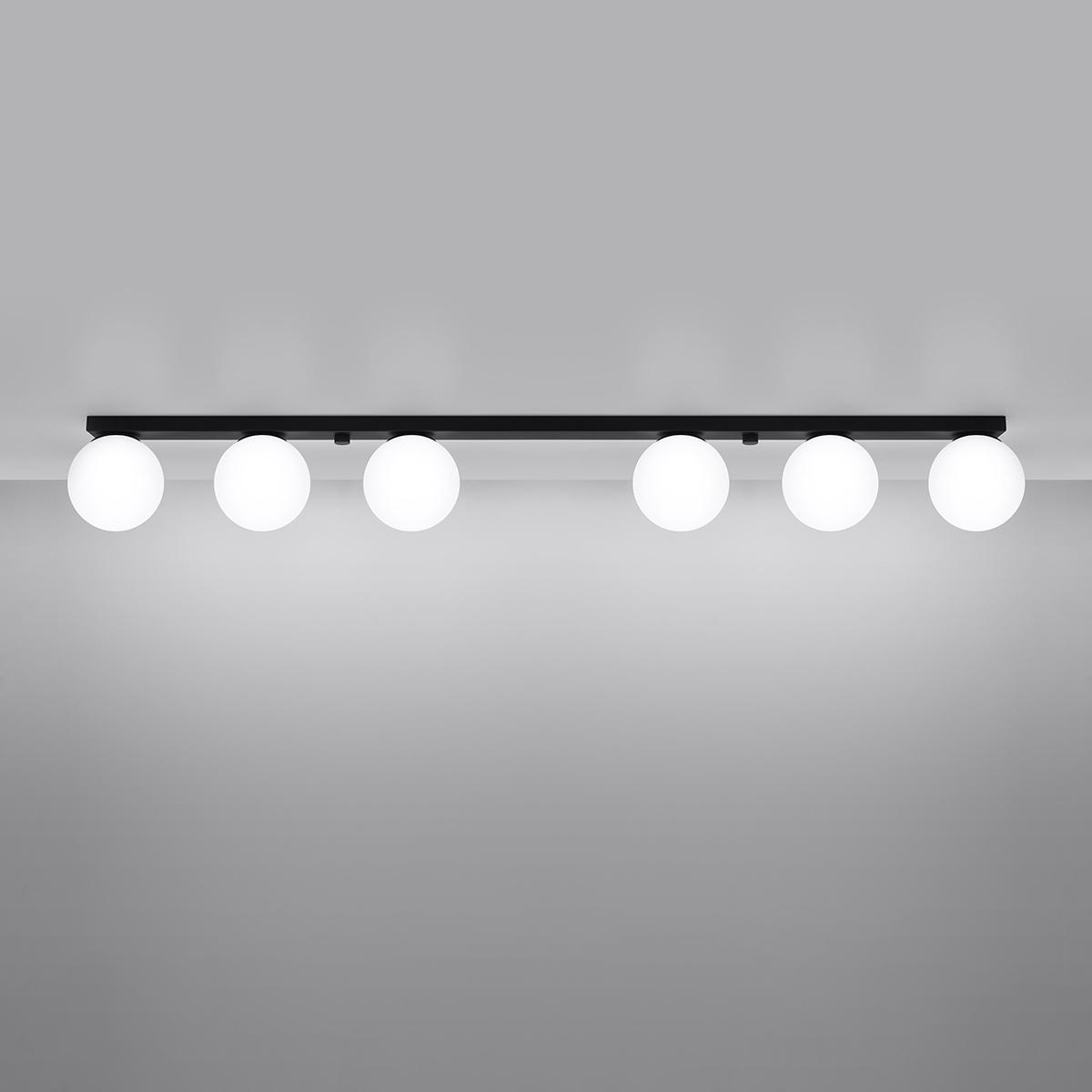 Sollux Lámpara de techo YOLI 6 negra 