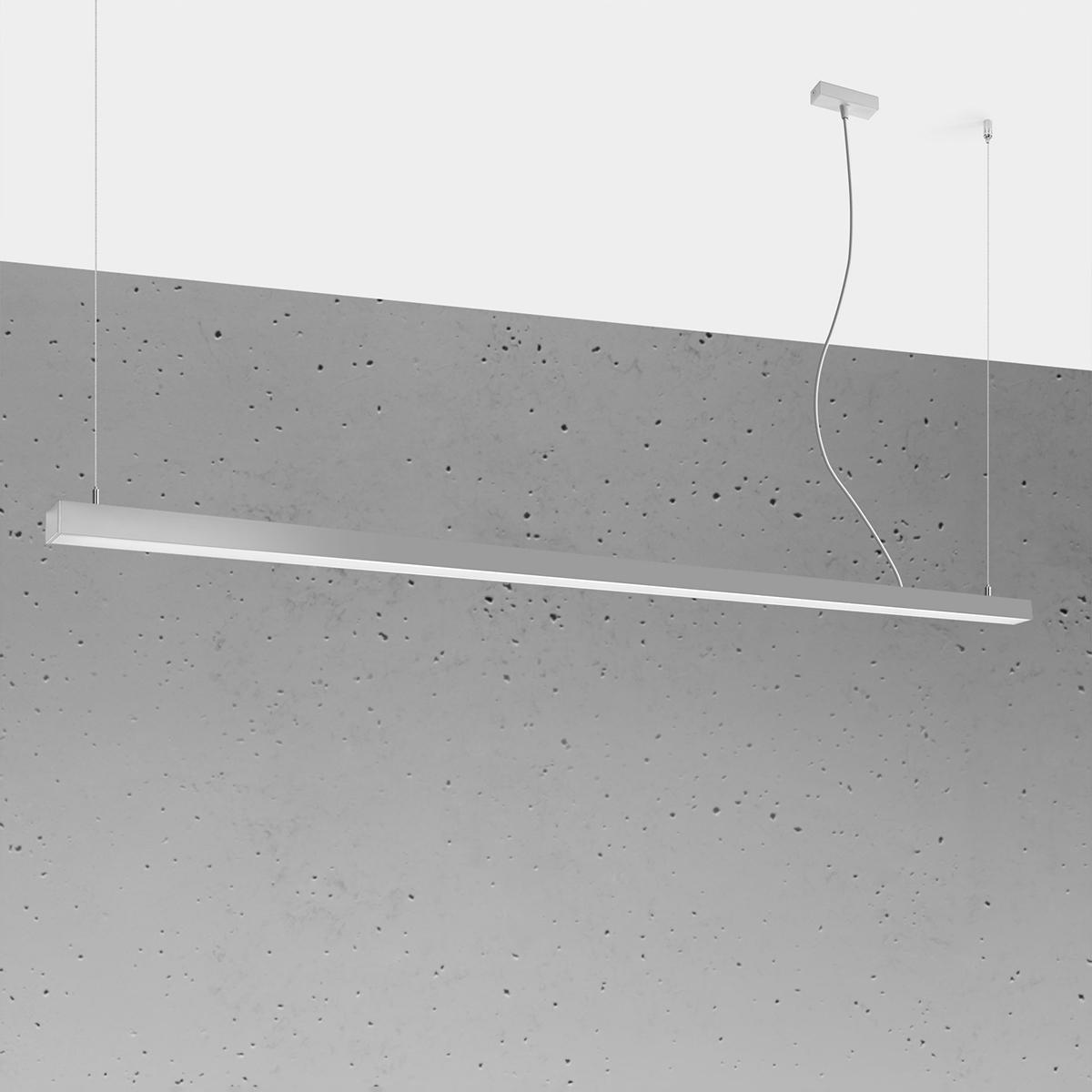 Sollux Lámpara colgante PINNE 200 gris 3000K
