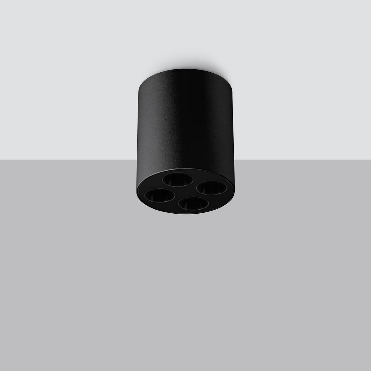 Sollux Lámpara de techo ZOE negro LED 4000K