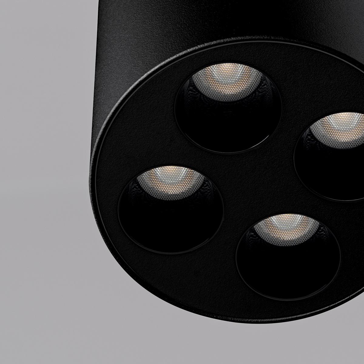 Sollux Lámpara de techo ZOE negro LED 4000K