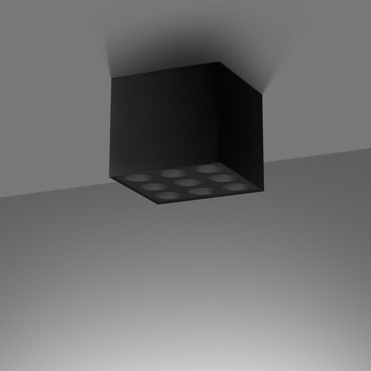 Sollux Lámpara de techo OZZY negro LED 4000K