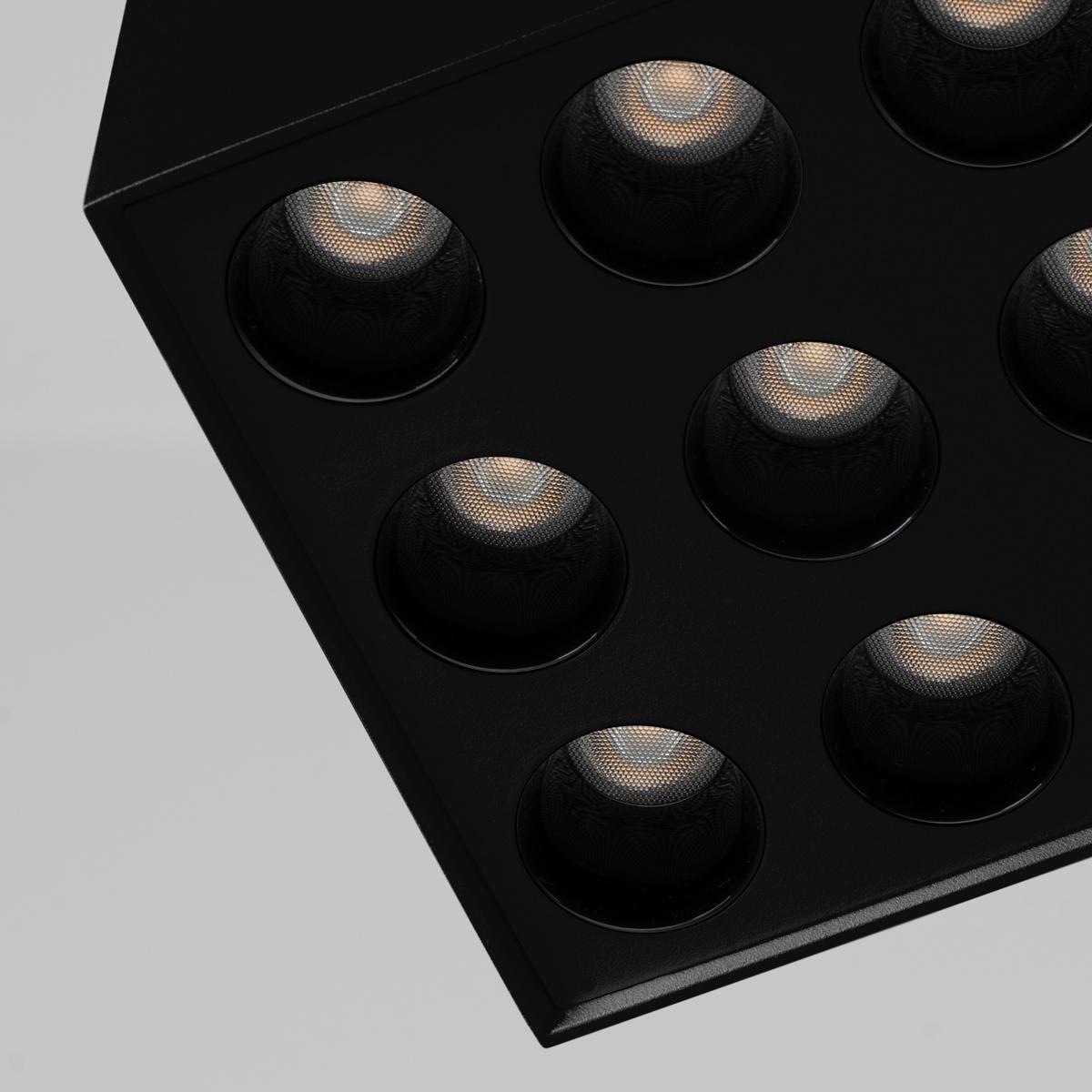 Sollux Lámpara de techo OZZY negro LED 4000K