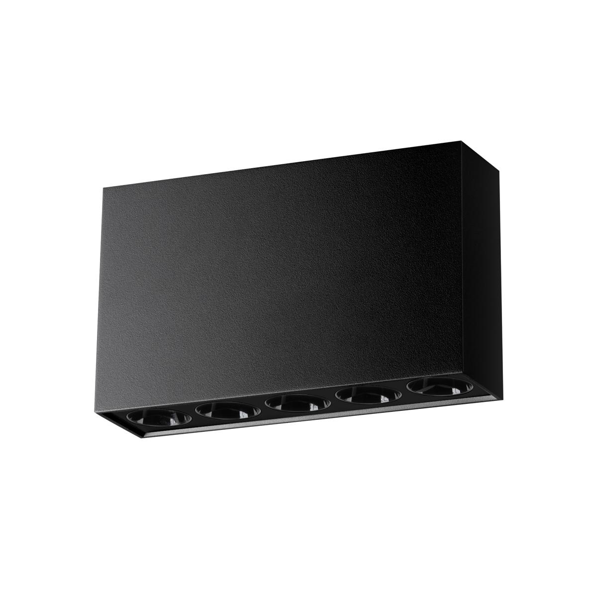 Sollux Plafón SOLE negro LED 4000K