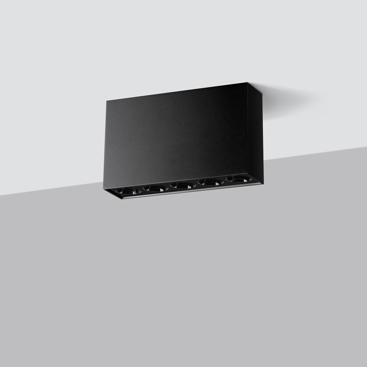 Sollux Plafón SOLE negro LED 4000K