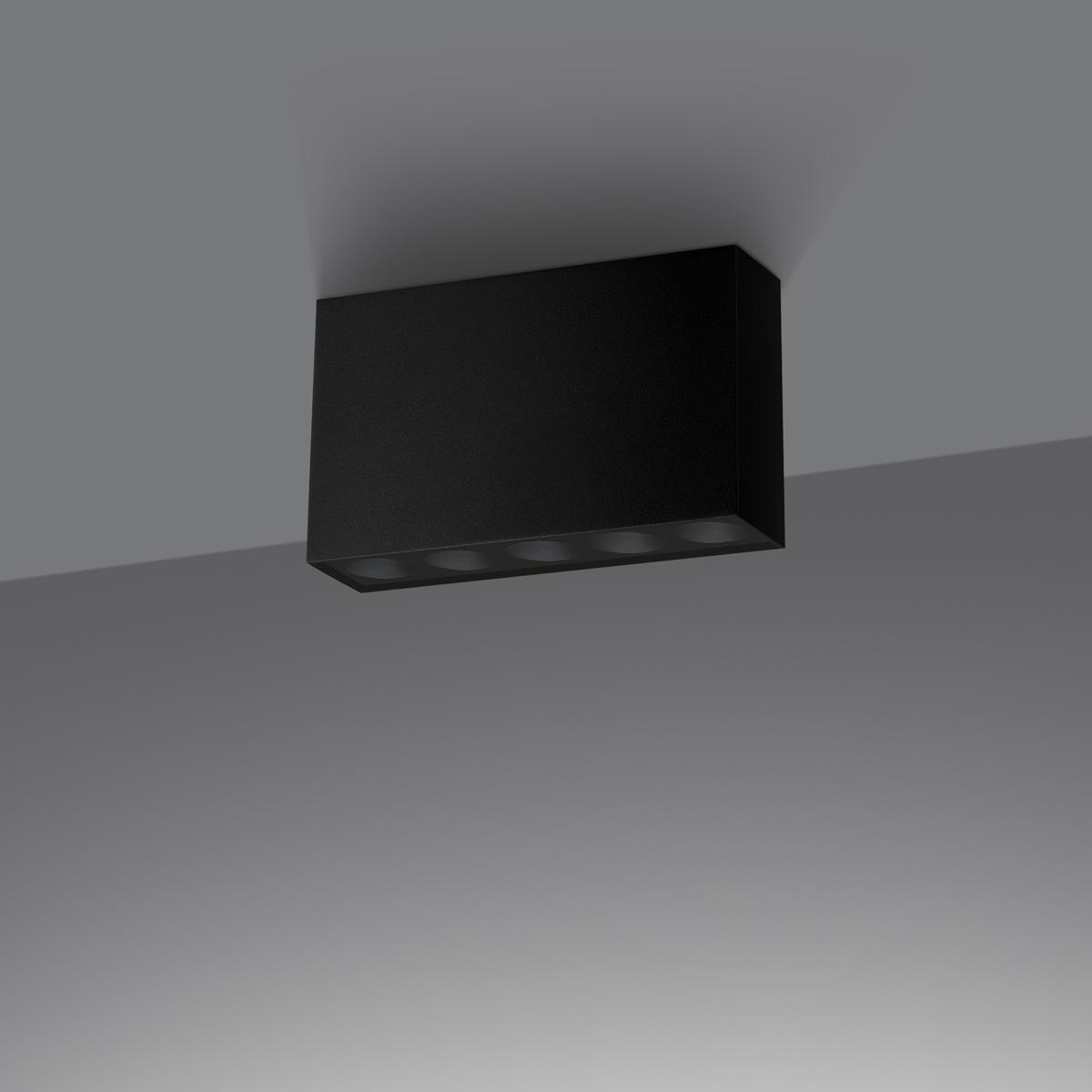 Sollux Plafón SOLE negro LED 4000K