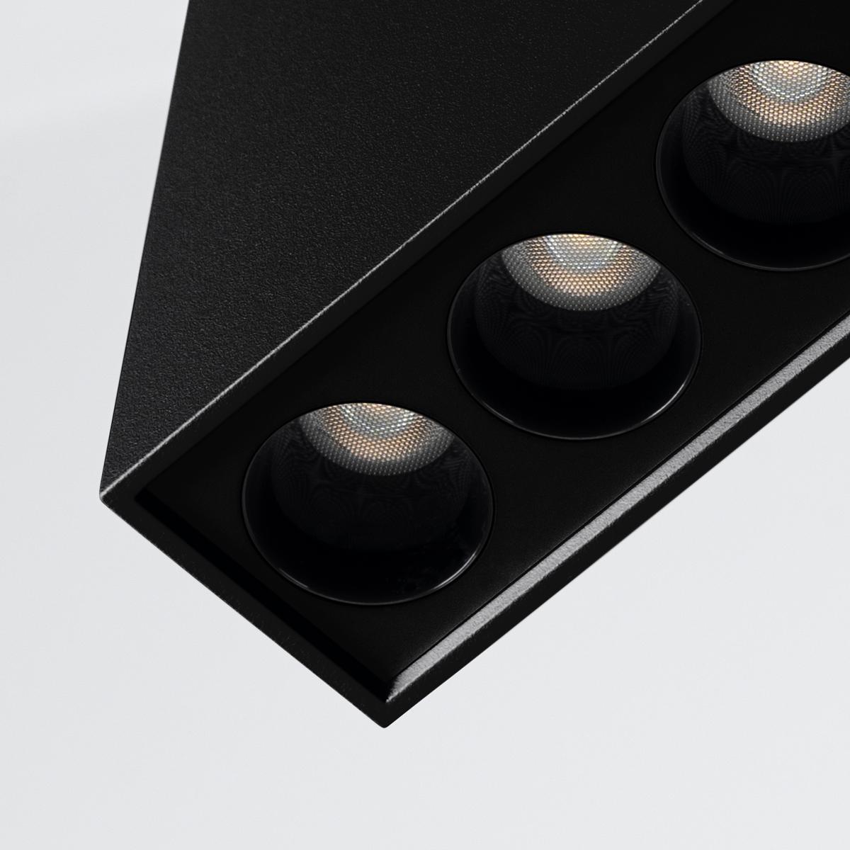 Sollux Plafón SOLE negro LED 4000K